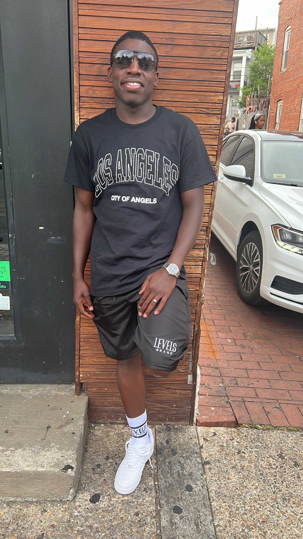 Levels Nylon Signature Logo Shorts| Black