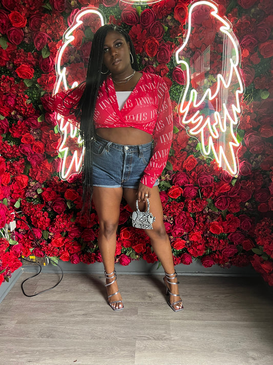 Levels Mesh Button Up Top | Pink