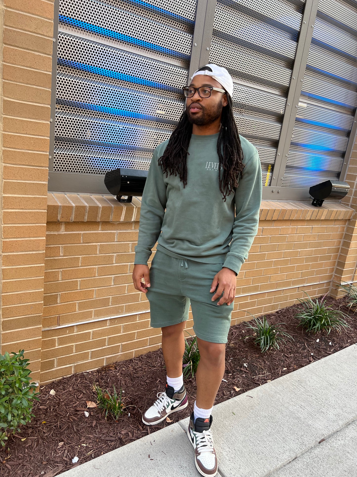 Men's Essential Signature Logo| Crewneck Short Set