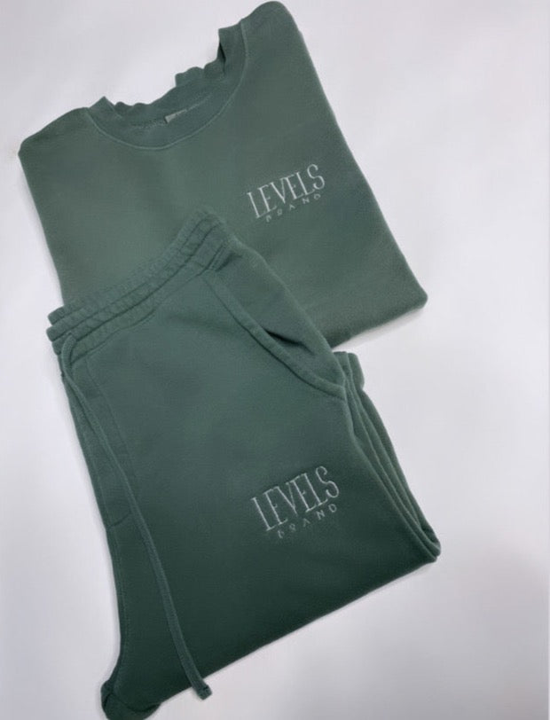 Men's Essential Signature Logo| Crewneck Short Set