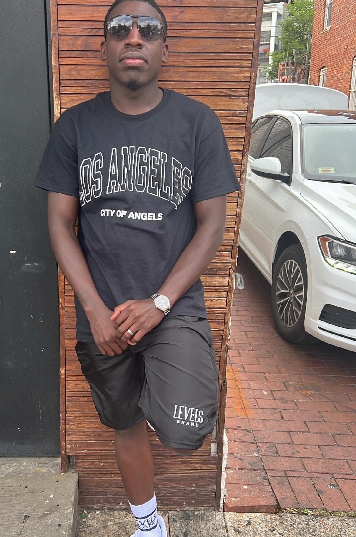 Levels Nylon Signature Logo Shorts| Black