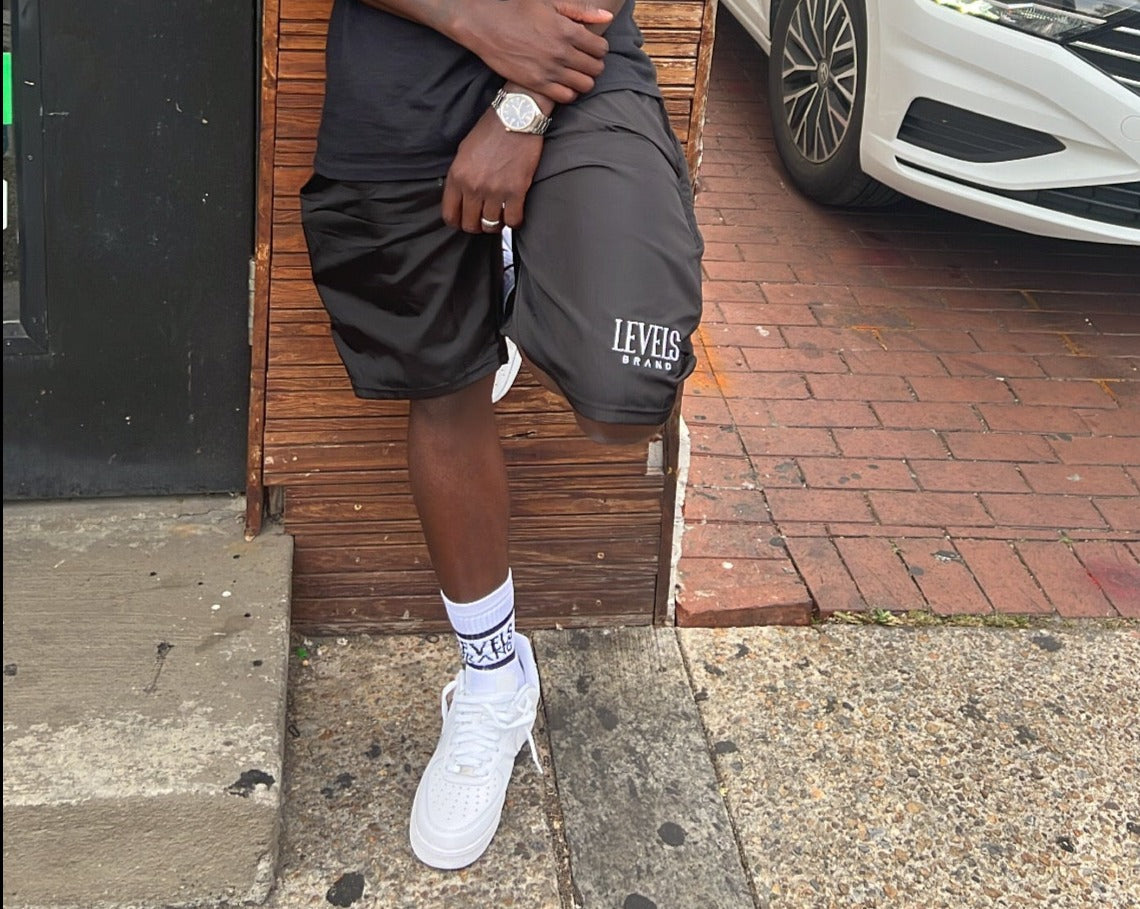 Levels Nylon Signature Logo Shorts| Black