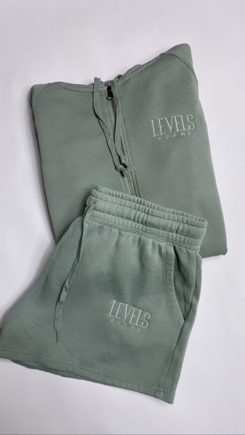 Summer Nights| Full Zip Short Set