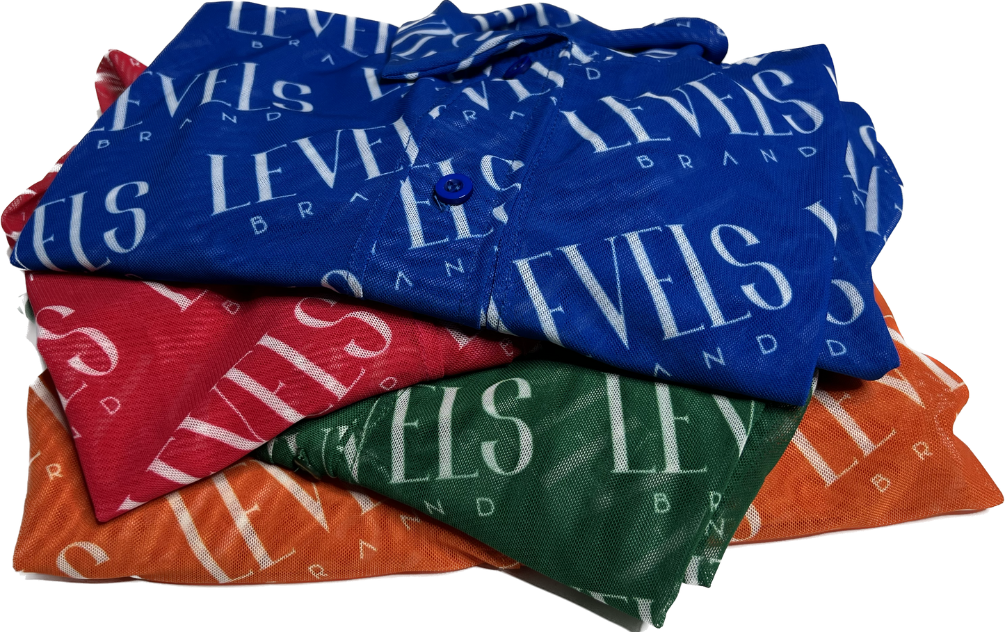 Levels Mesh Button Up Top | Blue