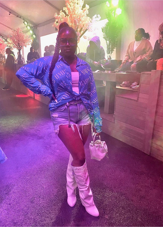 Levels Mesh Button Up Top | Blue