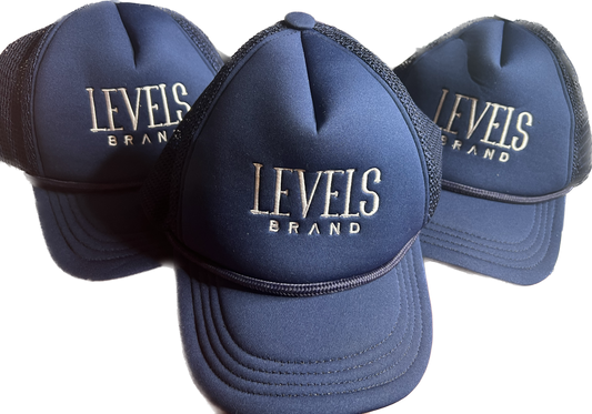 Levels Signature Logo Trucker Hat|Navy